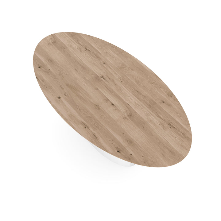 Eiken eettafel Naturel - Ovaal - Sjors Wit - {{ product.type }} - Kas20
