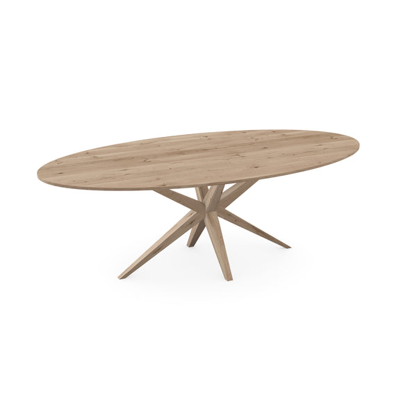 Eiken massief eettafel Naturel - Ovaal - Marcel naturel