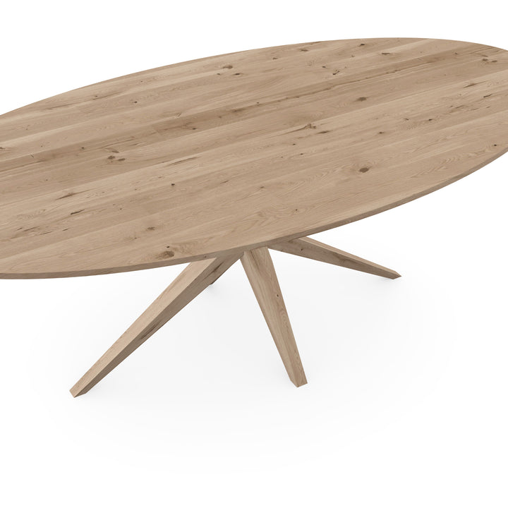 Eiken massief eettafel Naturel - Ovaal - Marcel naturel - {{ product.type }} - Kas20