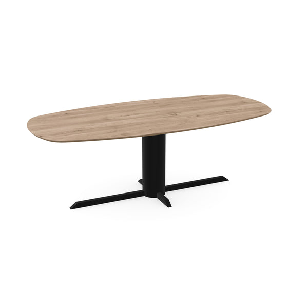 Eiken Eettafel Naturel - Deens Ovaal - Ilona zwart - {{ product.type }} - Kas20