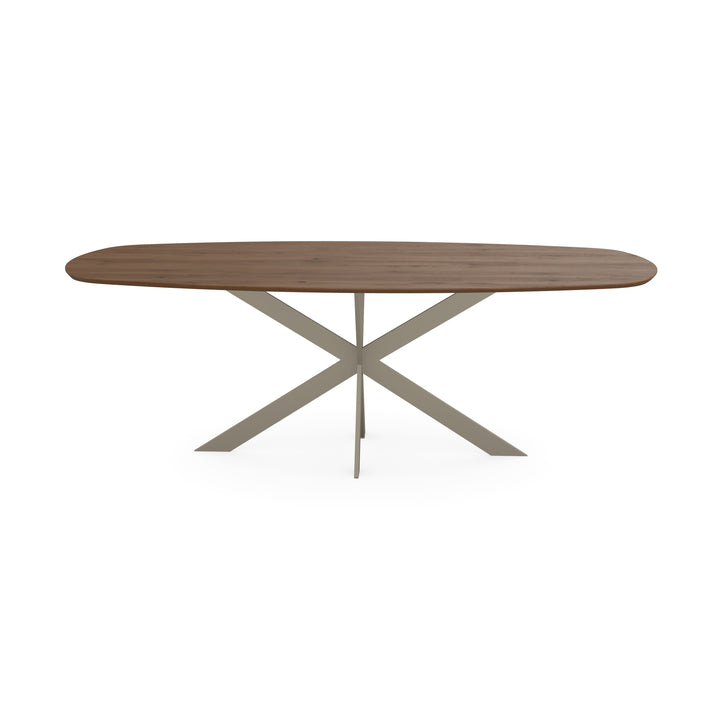 Eiken eettafel Toscane 2x - deens ovaal - Matrix dun licht bruin - {{ product.type }} - Kas20