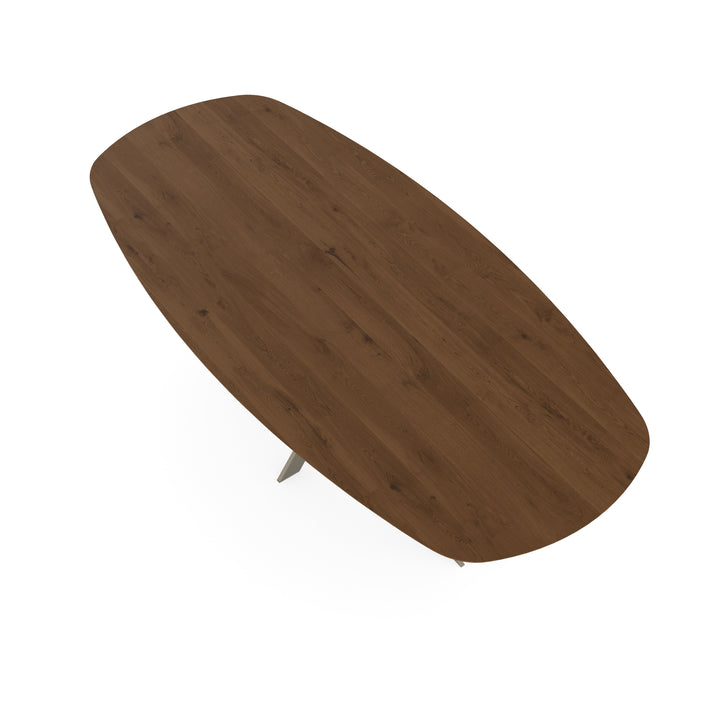 Eiken eettafel Toscane 2x - deens ovaal - Matrix dun licht bruin - {{ product.type }} - Kas20