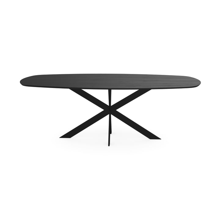 Eiken eettafel zwart - Deens Ovaal - Matrix ultra dun zwart - {{ product.type }} - Kas20
