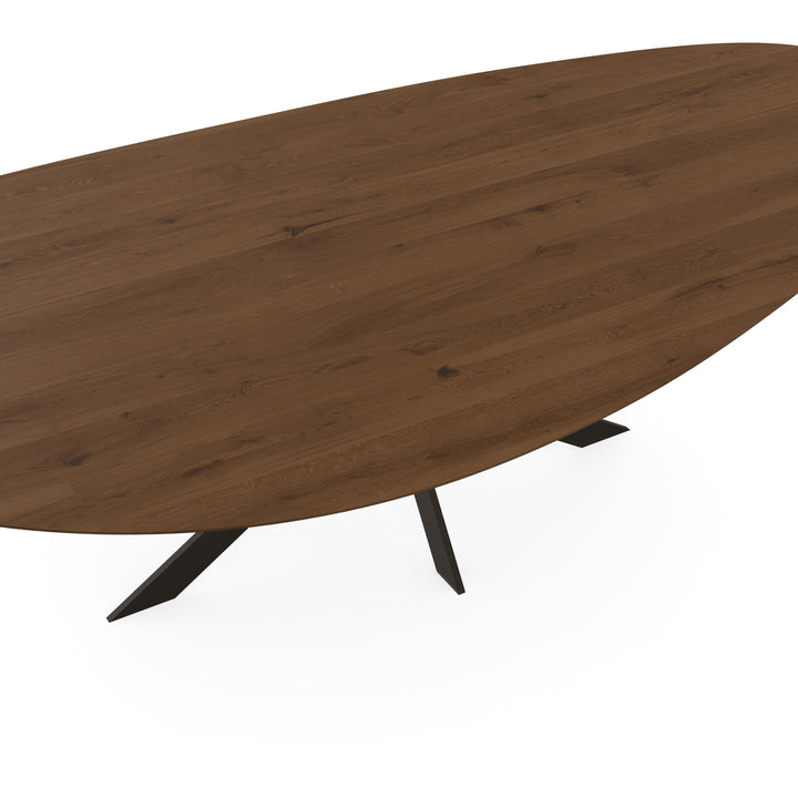 Eiken eettafel Toscane 2x - Kiezel A - Matrix Ultra Donkerbruin - {{ product.type }} - Kas20