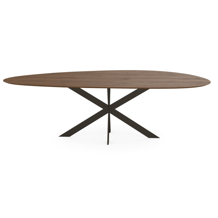 Eiken eettafel Toscane 2x - Kiezel A - Matrix Ultra Donkerbruin - {{ product.type }} - Kas20