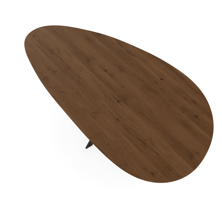 Eiken eettafel Toscane 2x - Kiezel A - Matrix Ultra Donkerbruin - {{ product.type }} - Kas20