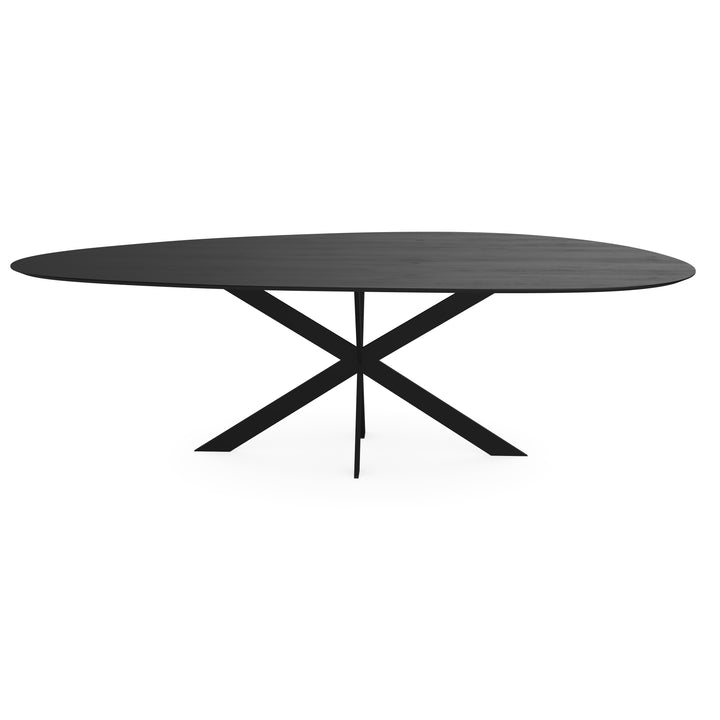 Eiken eettafel Zwart- Kiezel A - Matrix ultra dun zwart - {{ product.type }} - Kas20