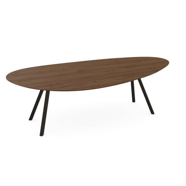 Eiken eettafel toscane 2x - Kiezel-A - I-Schuin donker bruin - {{ product.type }} - Kas20