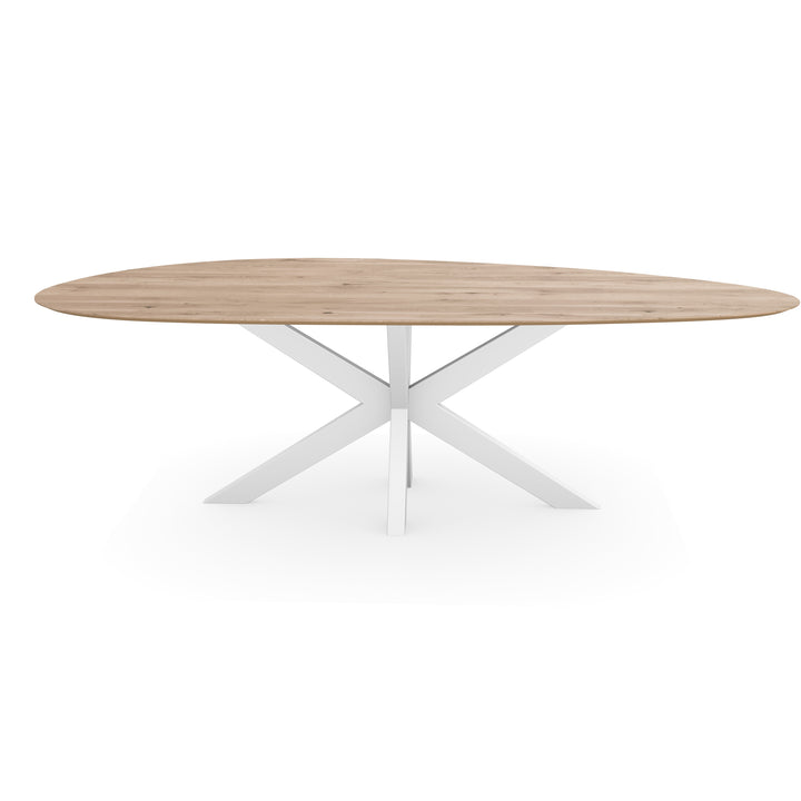 Eiken eettafel Naturel - Kiezel B - Matrix Dun Wit - {{ product.type }} - Kas20