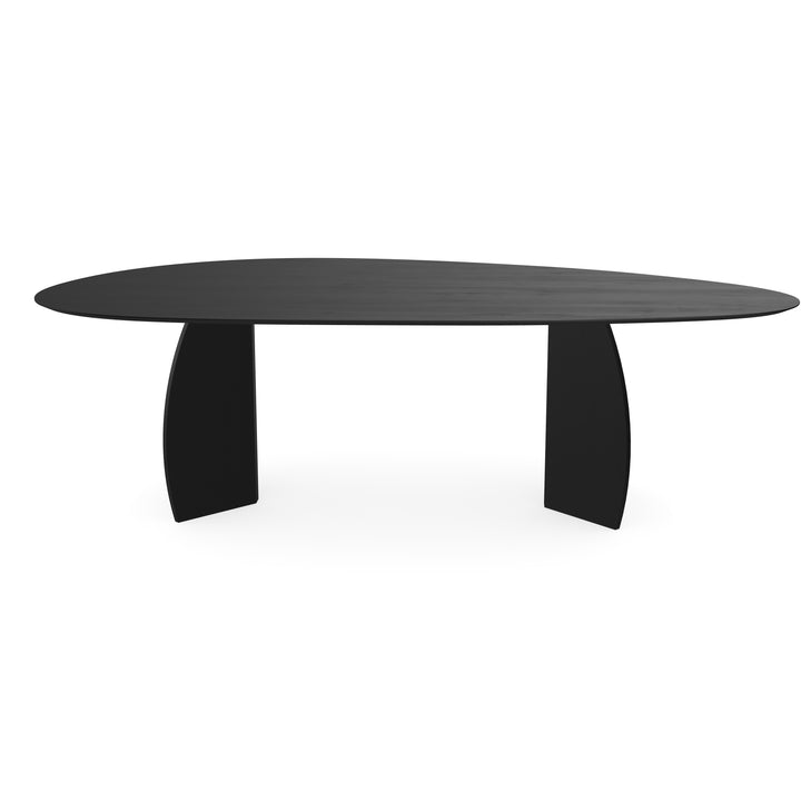 Eiken eettafel Zwart - Kiezel B - Maan zwart - {{ product.type }} - Kas20