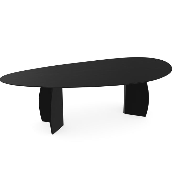 Eiken eettafel Zwart - Kiezel B - Maan zwart - {{ product.type }} - Kas20