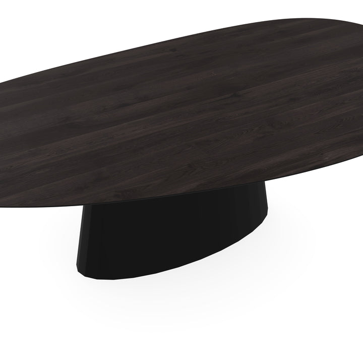 Eiken eettafel black smoke intens - Kiezel-B - Sjors zwart - {{ product.type }} - Kas20