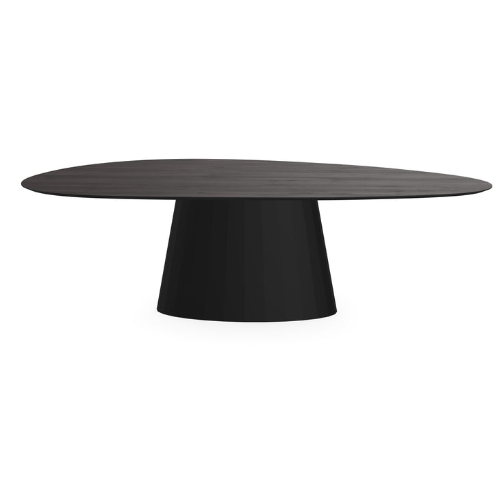 Eiken eettafel black smoke intens - Kiezel-B - Sjors zwart - {{ product.type }} - Kas20