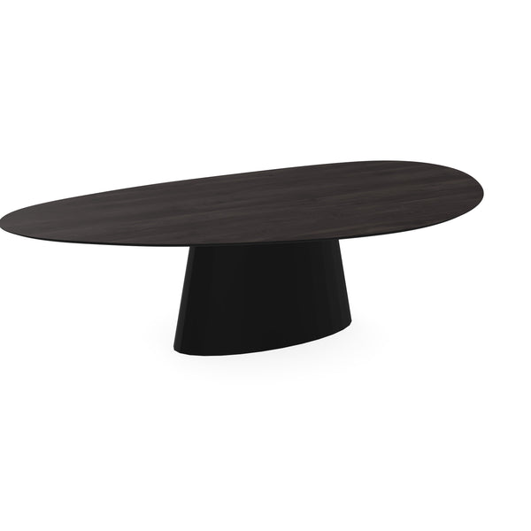 Eiken eettafel black smoke intens - Kiezel-B - Sjors zwart - {{ product.type }} - Kas20