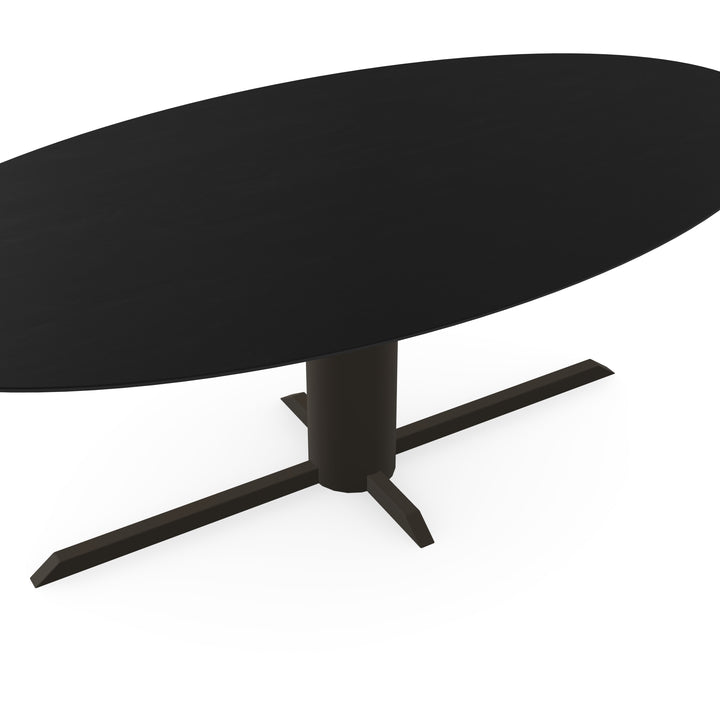 Eiken eettafel Zwart - Ovaal - Ilona Donkerbruin - {{ product.type }} - Kas20