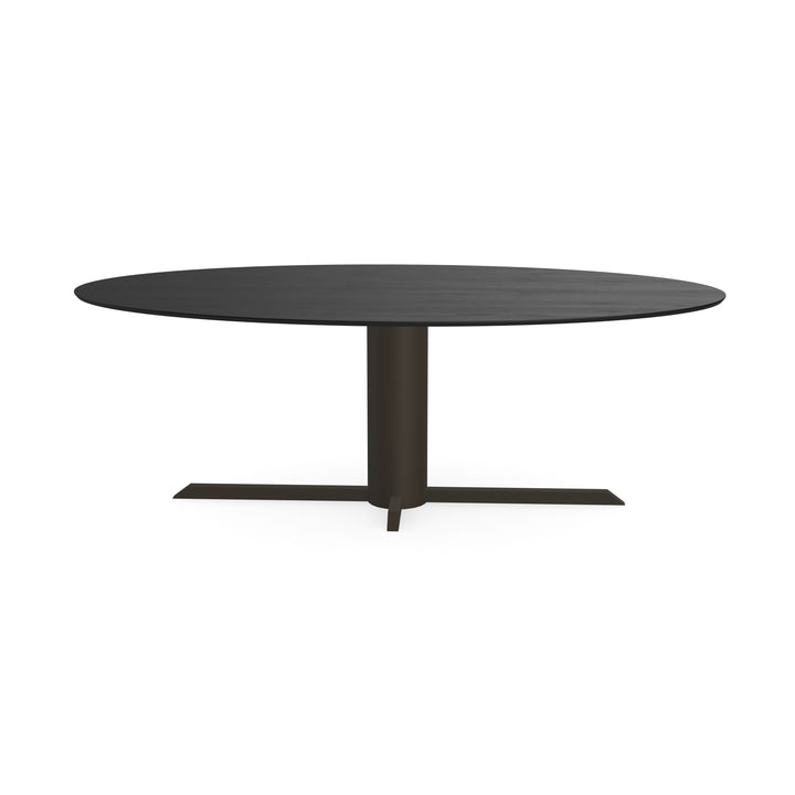Eiken eettafel Zwart - Ovaal - Ilona Donkerbruin - {{ product.type }} - Kas20