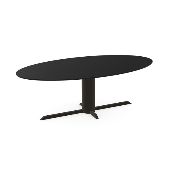 Eiken eettafel Zwart - Ovaal - Ilona Donkerbruin - {{ product.type }} - Kas20