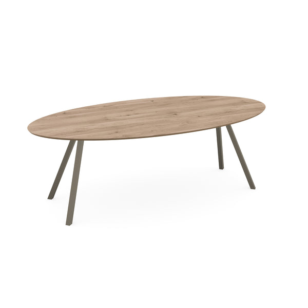 Eiken eettafel Naturel - Ovaal - i Schuin licht bruin - {{ product.type }} - Kas20