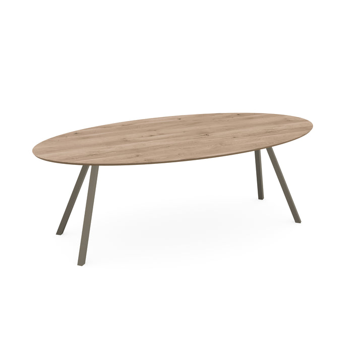 Eiken eettafel Naturel - Ovaal - i Schuin licht bruin - {{ product.type }} - Kas20