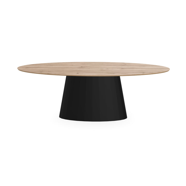 Eiken eettafel Naturel - Ovaal - Sjors Zwart - {{ product.type }} - Kas20