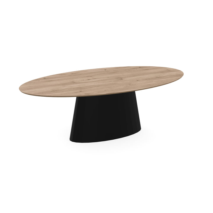 Eiken eettafel Naturel - Ovaal - Sjors Zwart - {{ product.type }} - Kas20