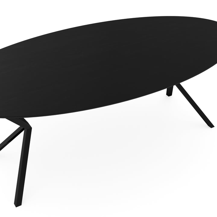 Eiken eettafel Zwart - Ovaal - Vv Zwart - {{ product.type }} - Kas20