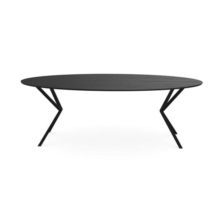 Eiken eettafel Zwart - Ovaal - Vv Zwart - {{ product.type }} - Kas20