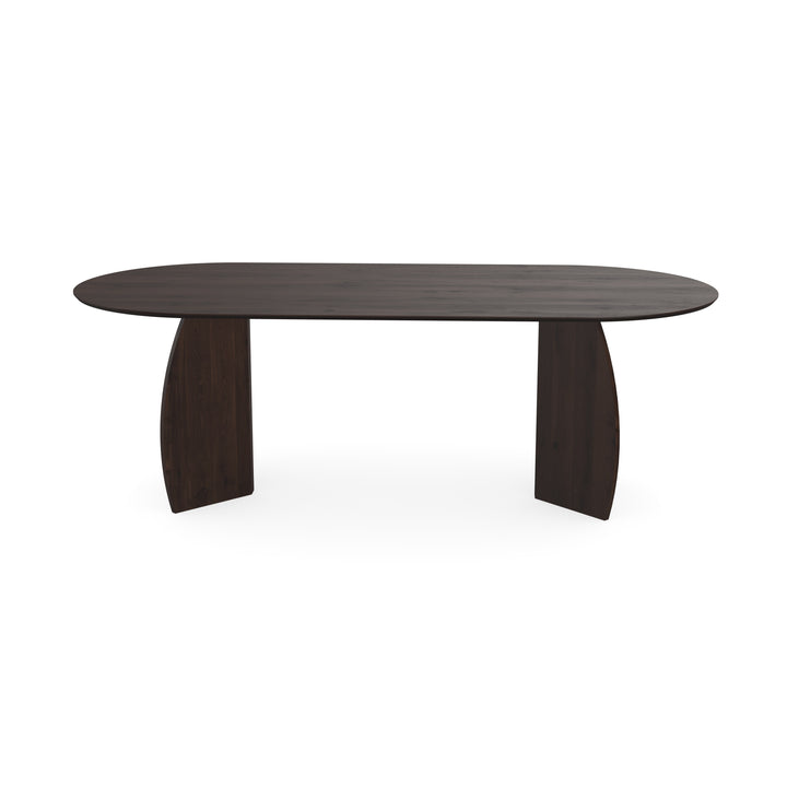 Eiken eettafel Walnut brown 2x - Plat ovaal - maan walnut brown 2x - {{ product.type }} - Kas20