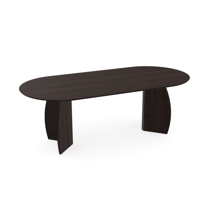 Eiken eettafel Walnut brown 2x - Plat ovaal - maan walnut brown 2x - {{ product.type }} - Kas20