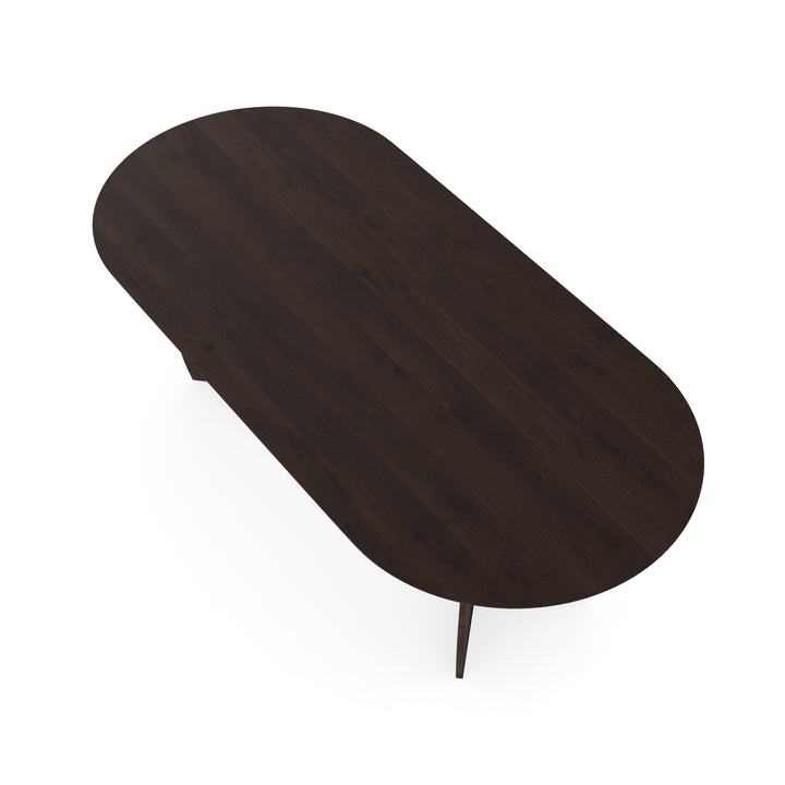 Eiken eettafel Walnut brown 2x - Plat ovaal - maan walnut brown 2x - {{ product.type }} - Kas20