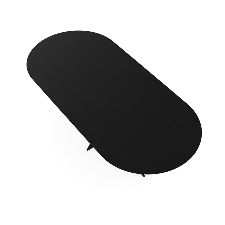Eiken eettafel zwart - Plat Ovaal - matrix ultra dun zwart - {{ product.type }} - Kas20
