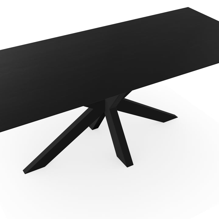 Eiken eettafel Zwart - Recht - Matrix Dun Zwart - {{ product.type }} - Kas20