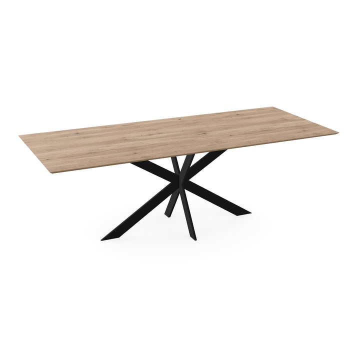 Eiken eettafel naturel - Recht - Matrix ultra dun zwart - {{ product.type }} - Kas20