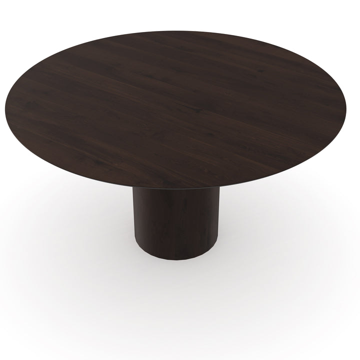 Eiken eettafel walnut brown 2x - Rond - Columbus walnut brown 2x - {{ product.type }} - Kas20