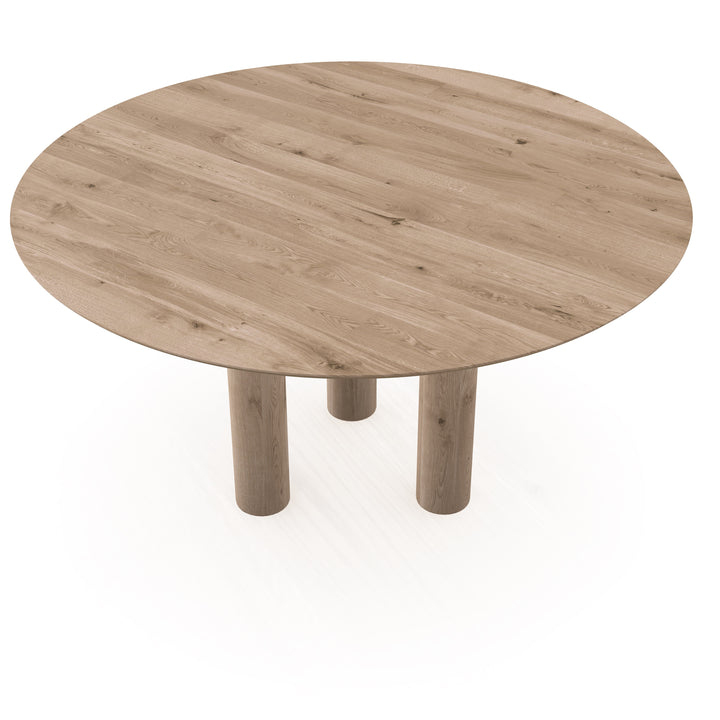Eiken eettafel Naturel - Rond - Columbus Naturel - {{ product.type }} - Kas20