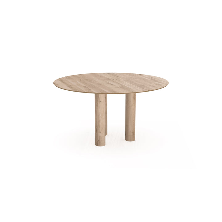 Eiken eettafel Naturel - Rond - Columbus Naturel - {{ product.type }} - Kas20