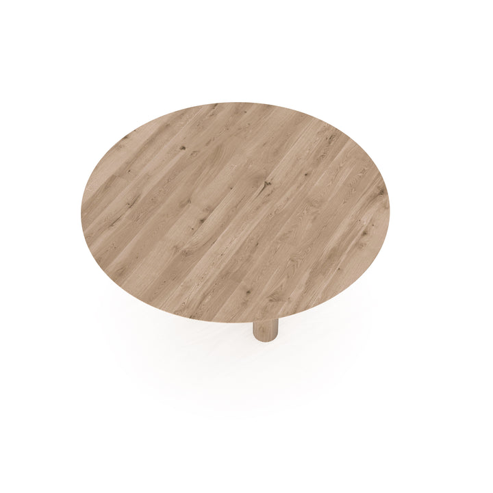 Eiken eettafel Naturel - Rond - Columbus Naturel - {{ product.type }} - Kas20