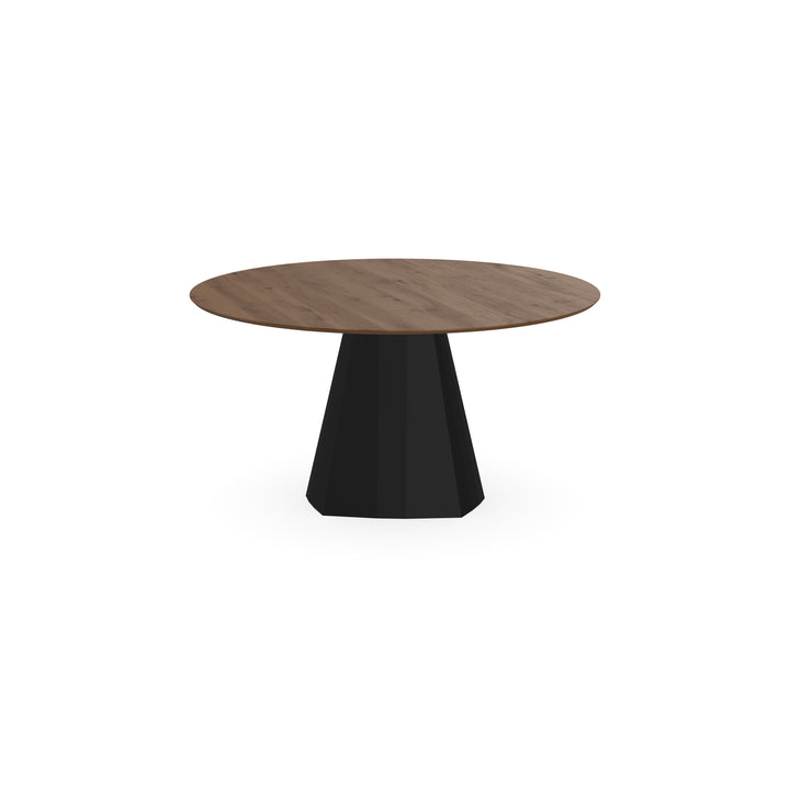 Eiken eettafel Toscane 2 - Rond - Cone Zwart - {{ product.type }} - Kas20