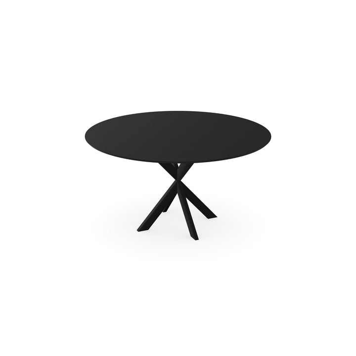 Eiken eettafel Zwart - Rond - Kruispoot Ultra Zwart - {{ product.type }} - Kas20