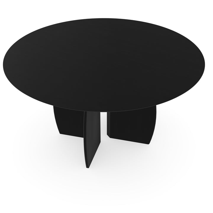 Eiken eettafel Zwart - Rond - Maan zwart - {{ product.type }} - Kas20