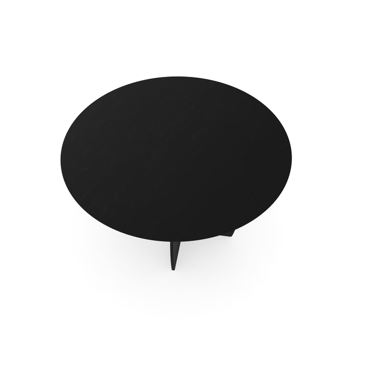 Eiken eettafel Zwart - Rond - Maan zwart - {{ product.type }} - Kas20