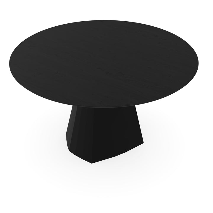 Eiken eettafel Zwart - Rond - Cone Zwart - {{ product.type }} - Kas20
