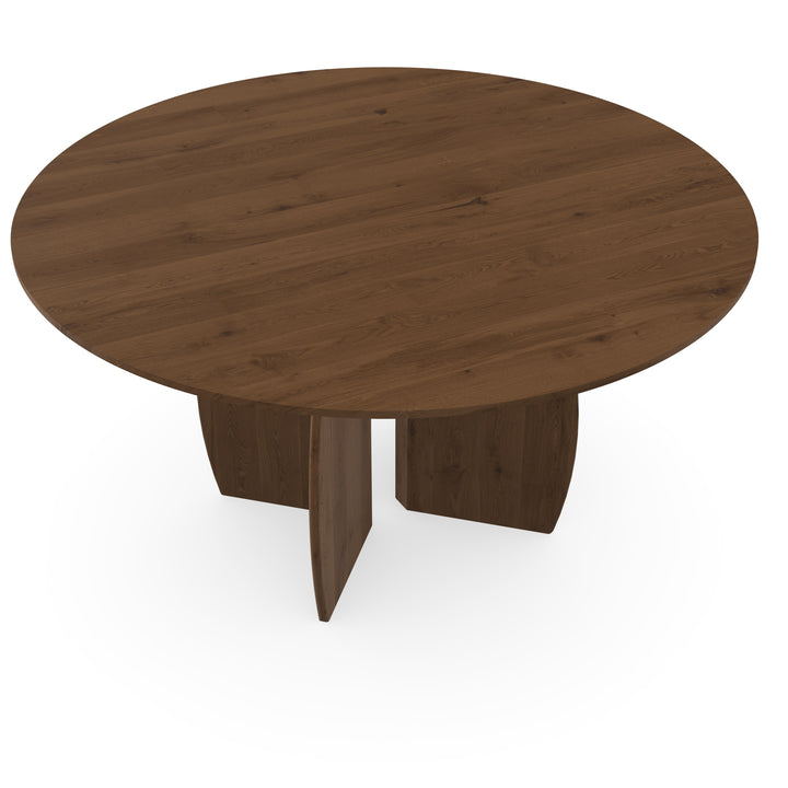Eiken eettafel Toscane 2x - rond - Maan toscane 2x - {{ product.type }} - Kas20