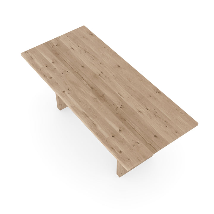 Eiken eettafel naturel - Recht - Blokpoot naturel - {{ product.type }} - Kas20