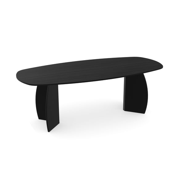 Eiken eettafel Zwart - Deens Ovaal - Maan zwart