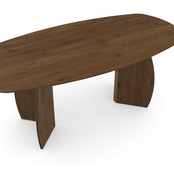 Eiken massief eettafel toscane 2x - Deens ovaal - maan toscane 2x - {{ product.type }} - Kas20