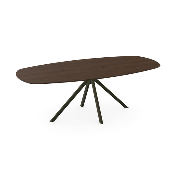 Eiken massief eettafel Toscane 2x - Deens ovaal - Jeroen Anodic bronze