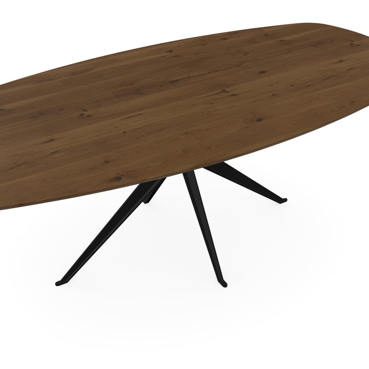 Eiken eettafel toscane 2x - Deens ovaal - Anna zwart - {{ product.type }} - Kas20