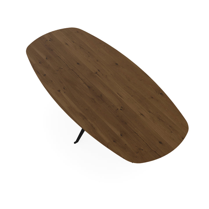 Eiken eettafel toscane 2x - Deens ovaal - Anna zwart - {{ product.type }} - Kas20