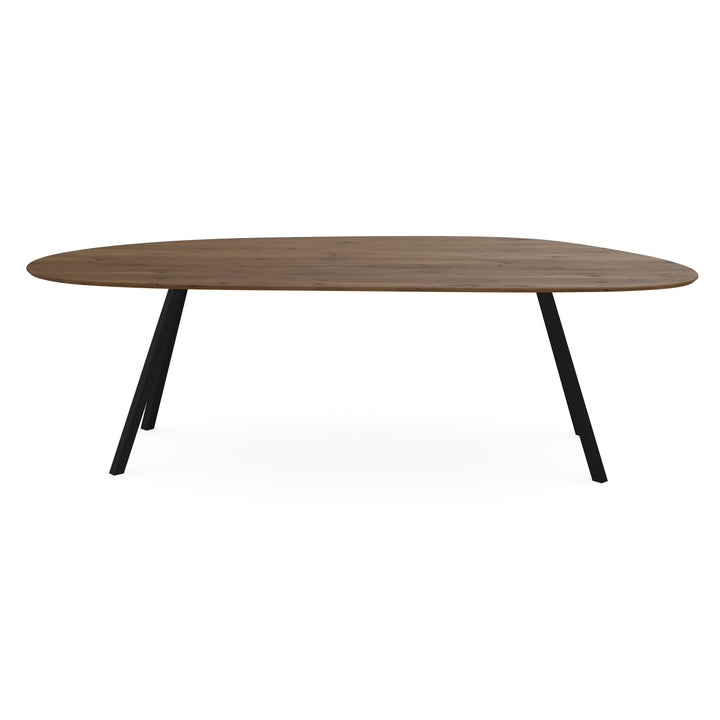 Eiken eettafel Toscane 2x - organisch B - I poot zwart - {{ product.type }} - Kas20